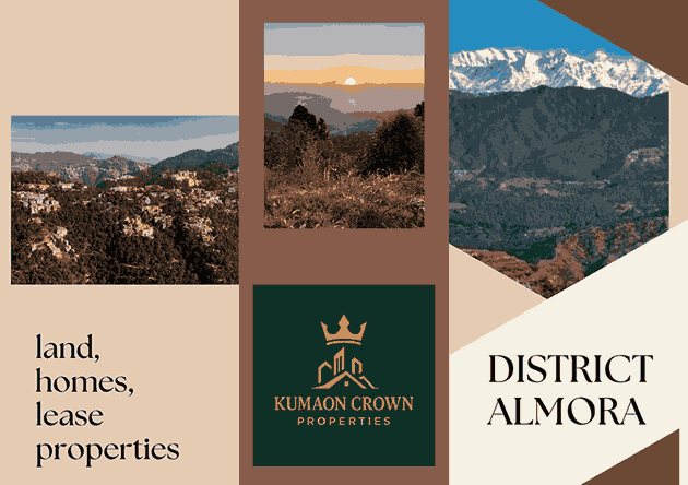 Kumaon Crown Properties – Panoramic view of District Almora in Uttarakhand, showcasing natural hills, heritage charm, and emerging real estate potential.